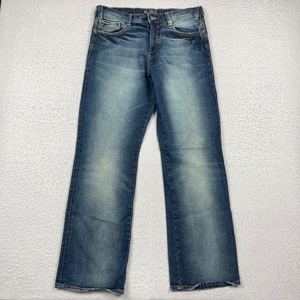Mavi Jeans Mens 32x32 Blue Matt Relaxed Straight Denim Faded Y2K Grunge Skater
